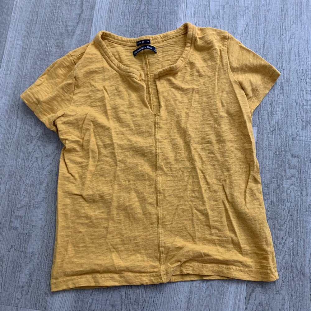 Yellow abercrombie shirt - size s